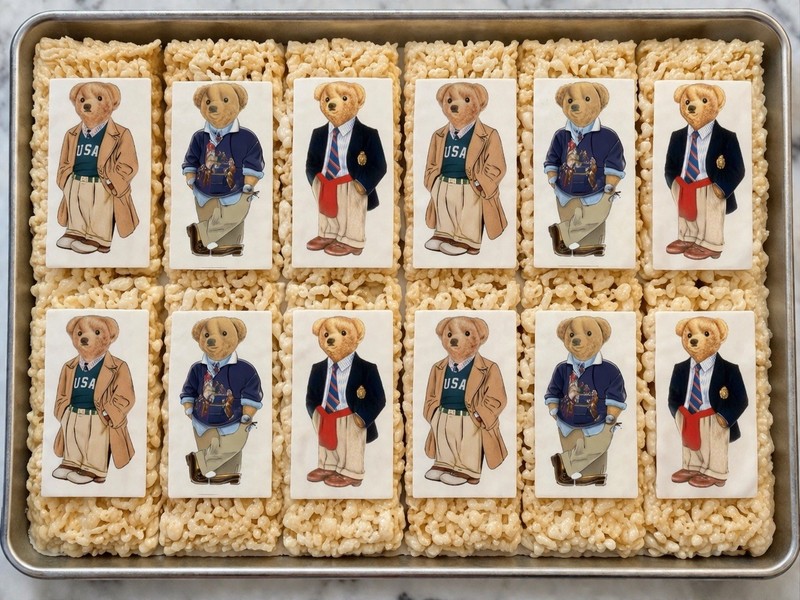 Set of 12 Polo Bear edible wafer paper cake images- choose your size