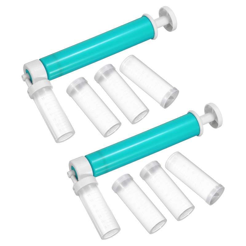 2Pcs Manual Air Brush for Cake Decorating, Cake Air Brush Kit, Blue