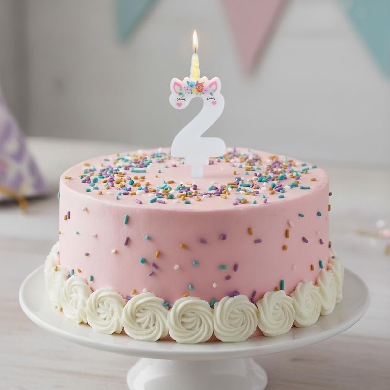 Unicorn Birthday Candle - Number 2 Birthday Candle, Unicorn Birthday... gallery