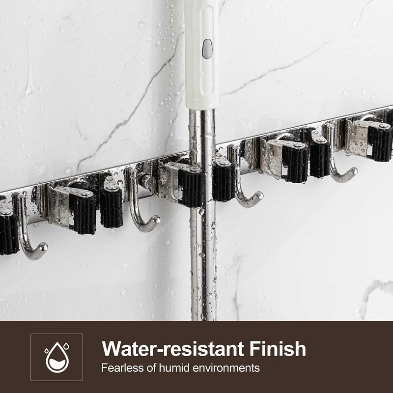 Broom Holder Wall Mount, Stainless Steel Broom Hanger Wall Mount, Heavy Duty ... gallery