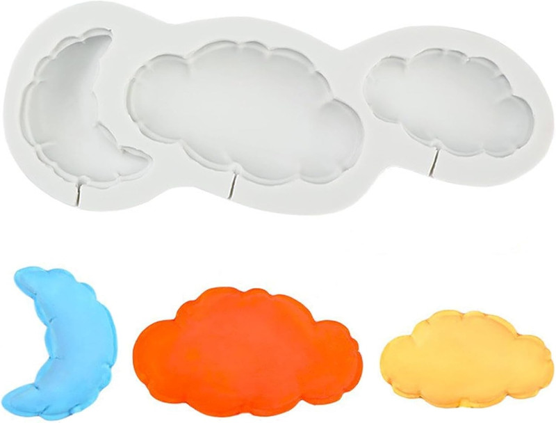 Silicone Moon Clouds Shape Chocolate Mold, Exquisite Cake Decoration Fondant Mol