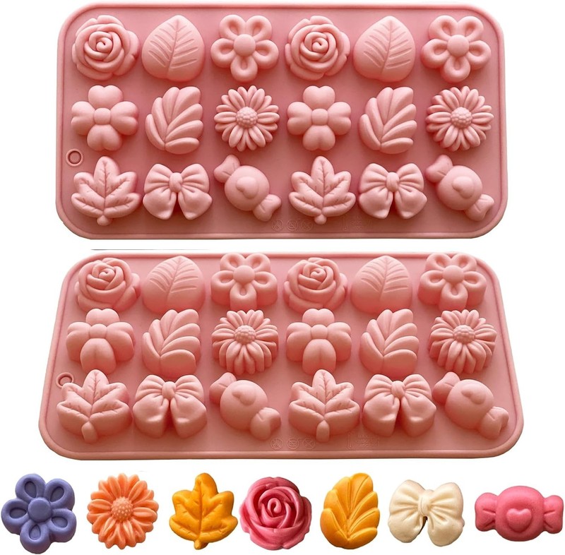 Daisy Chocolate Molds set Daisy Flower Silicone Candy Tray 2 PCS