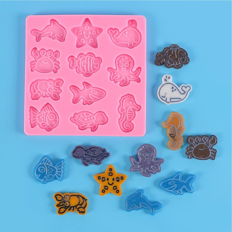 Seahorse Fish Sea for Turtle Shaped Candy Moulds Baking Fondant Chocolate M gallery
