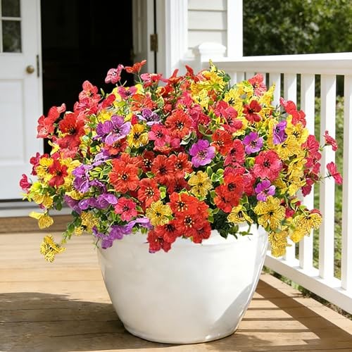 12 Bundles Artificial Flowers for Spring Summer Outdoor Decoration Mixed Color gallery