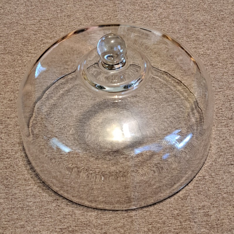 VINTAGE BIG GLASS CAKE COVER CAKE DOME 11″ DIAMETER