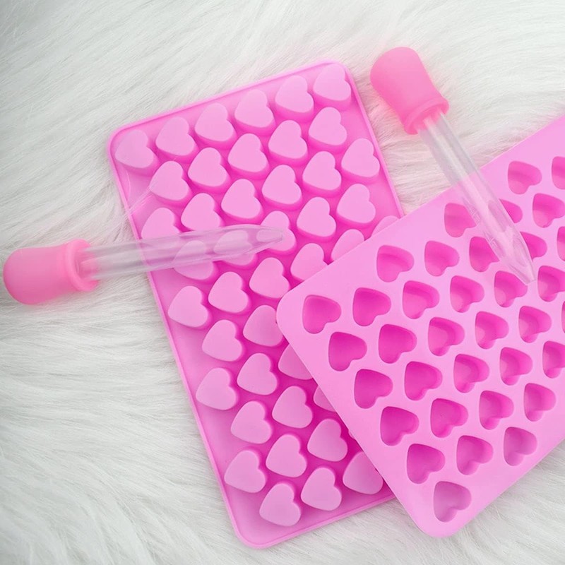 BPA Free Mini Heart Silicone Molds for Baking Candies, Chocolates, and Jellies gallery