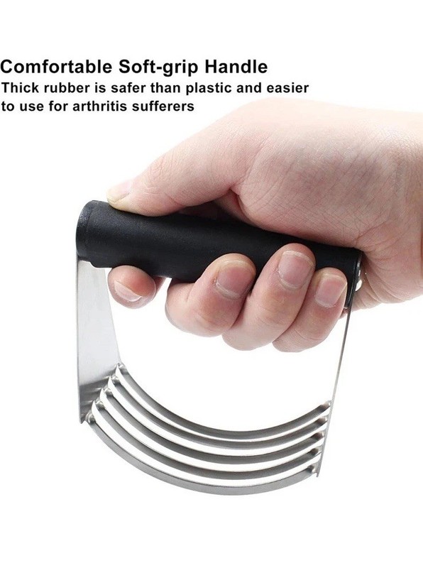 5 Blade Stainless Steel Pastry Cutter Dough Blender for Mixing NIB gallery