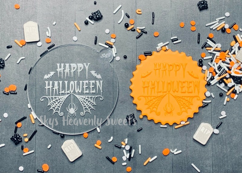 Acrylic Fondant Debosser Stamp For Cookies Cupcakes Halloween Cookie Cutters  gallery