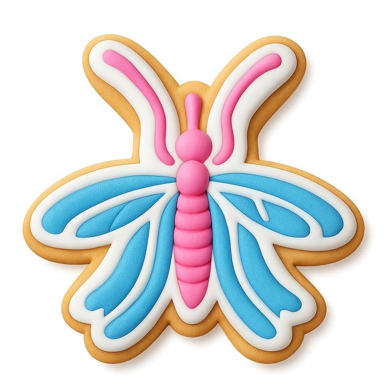 Detailed Wing Mosquito Cookie Cutter & Stamp, Fondant & Clay - 4x3.5 gallery