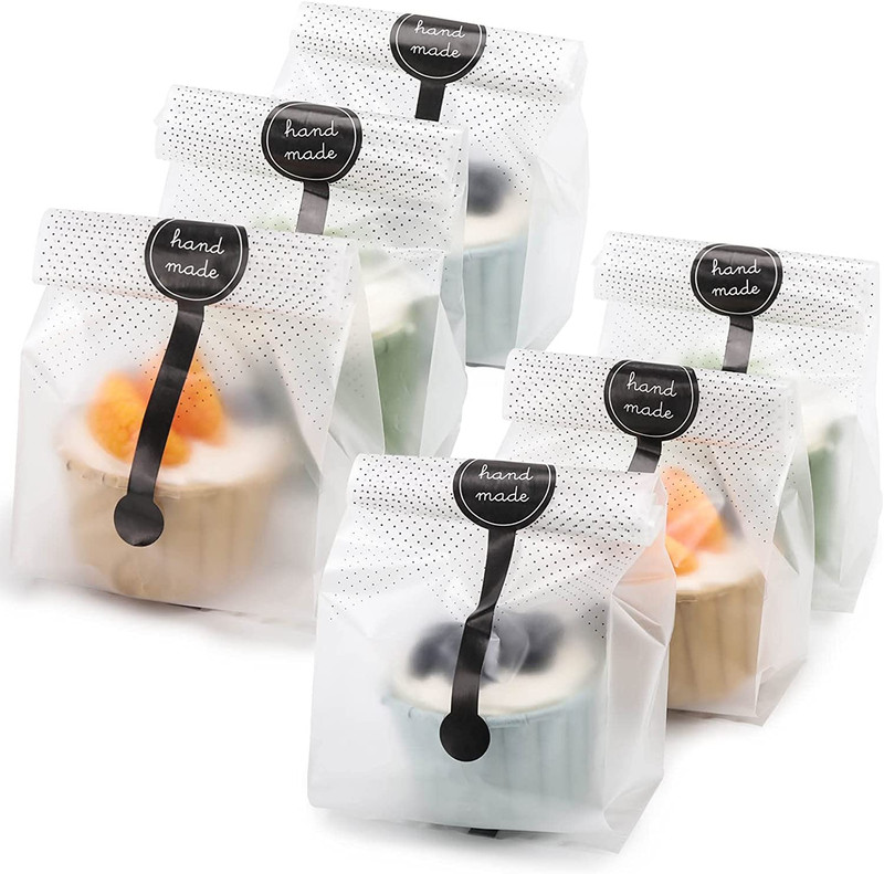 (400Pcs) 200 Pack Translucent Cellophane Bags for Bakery Party Supplies (9X3.4 I gallery