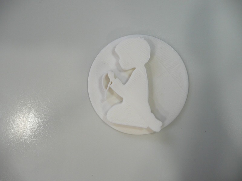 BOY KNEELING IN PRAYER COMMUNION COOKIE STAMP EMBOSSER MADE IN USA PR5564 gallery