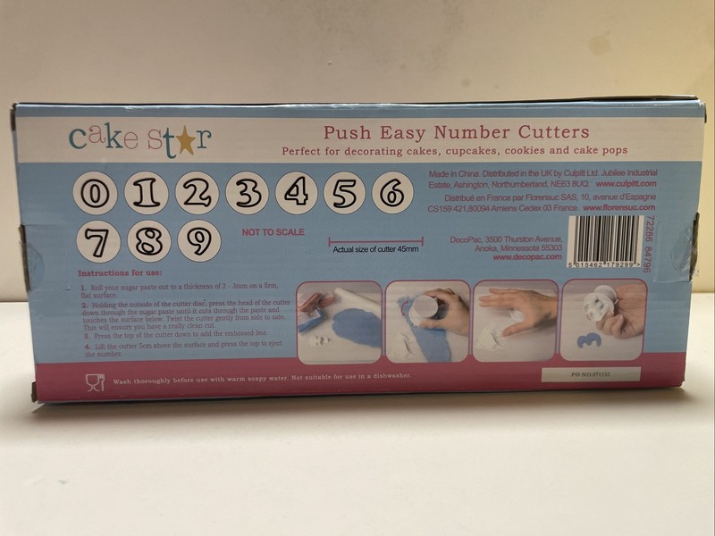 Cake Star Push Easy Cutters - Number Set Brand New gallery