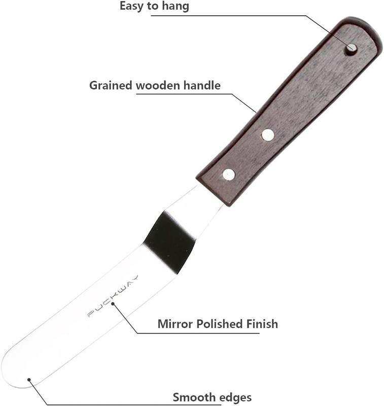 Offset Cake Icing Spatula Set of 4- Professional Stainless Steel Cake D gallery