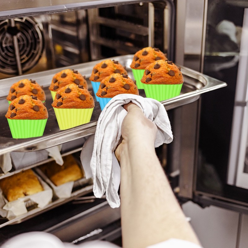 18 Pcs Silicone Cupcake Molds Square Rectangle Baking Molds Reusable Cake Pans gallery