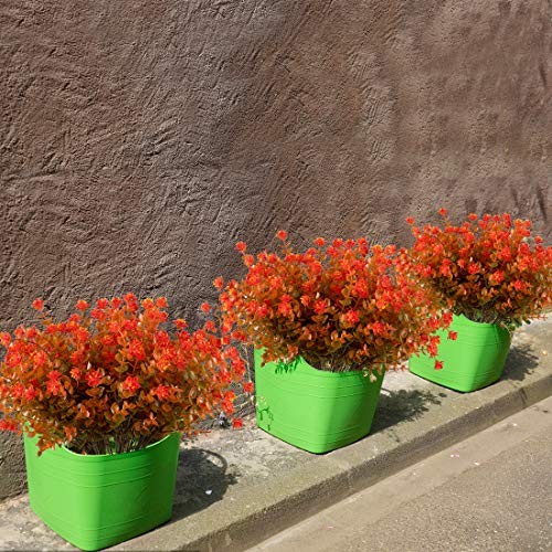 Happylife Bundles Artificial Flowers, Fake Artificial Greenery UV 6 Drop gallery