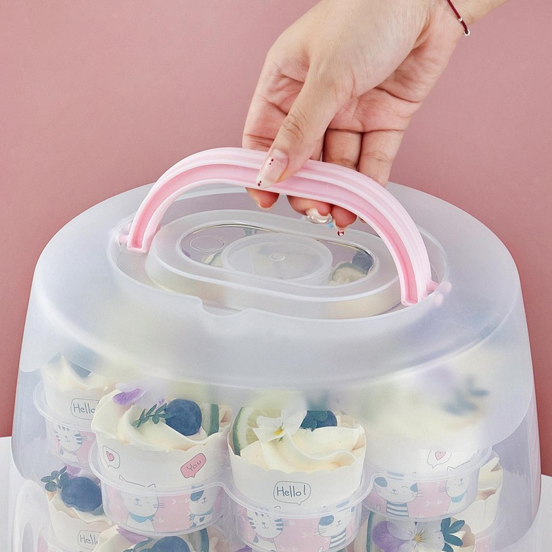 Tall Carrier with Handle Box for Baby Shower Kitchen 24 Cups gallery
