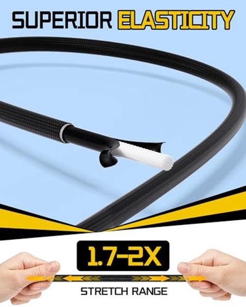 8 Pcs 48 Inch Adjustable Carabiner Bungee Cords with Hooks, Easy to Adjust gallery