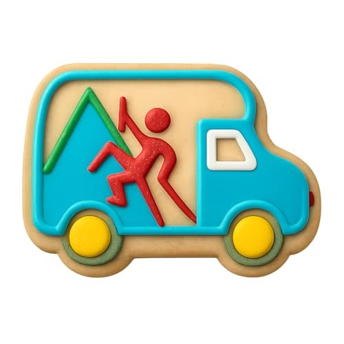 Rock Climber�s Van Cookie Cutter & Stamp, Fondant & Clay - 4x3.2 gallery