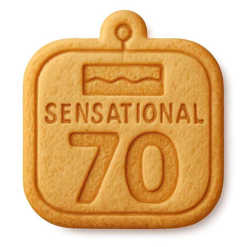 Groovy Sensational 70 Cookie Cutter & Stamp, Fondant & Clay – 4.0×3.8″