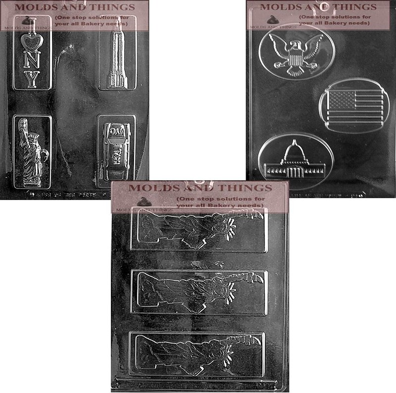 USA Flag Statue of Liberty Chocolate Candy Mold – New York Themed Mold