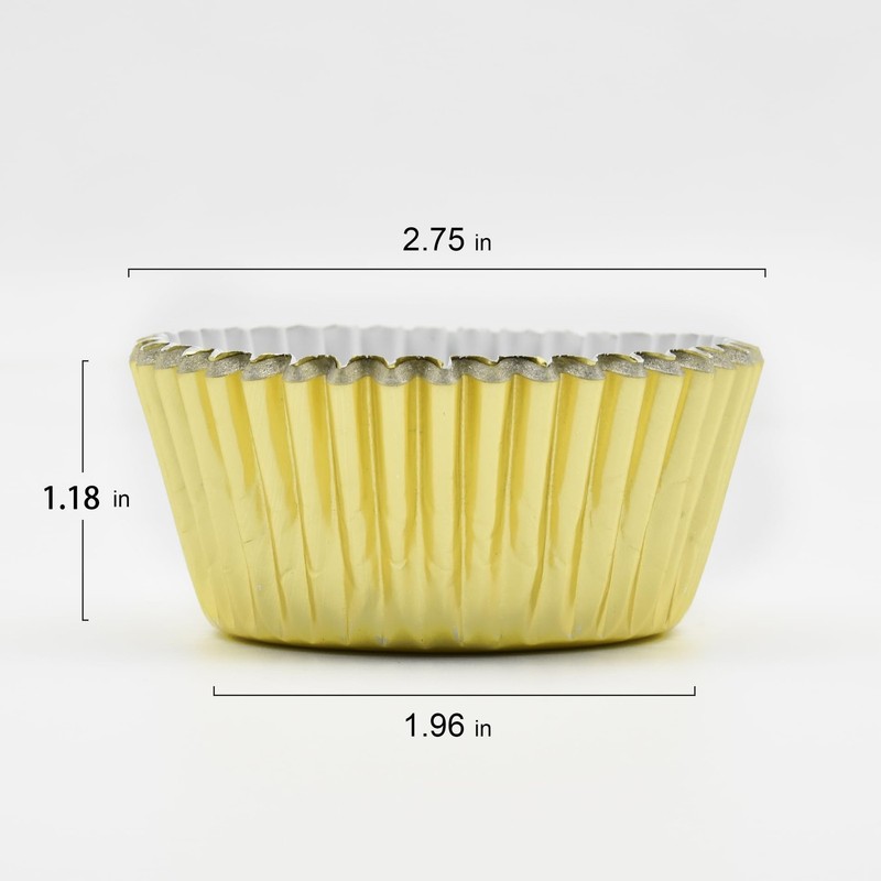 0 Pcs Gold Foil Standard Cupcake Liners Muffin Paper Baking Cups gallery