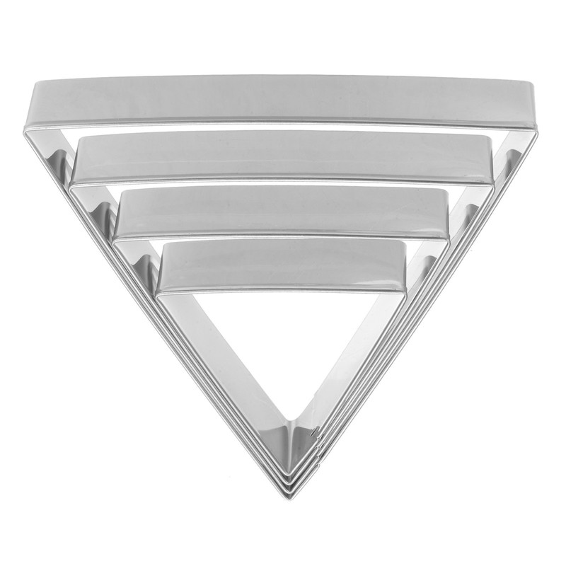 Triangle Cookie Cutter Set Assorted Sizes Stainless Steel Geometric Cutter