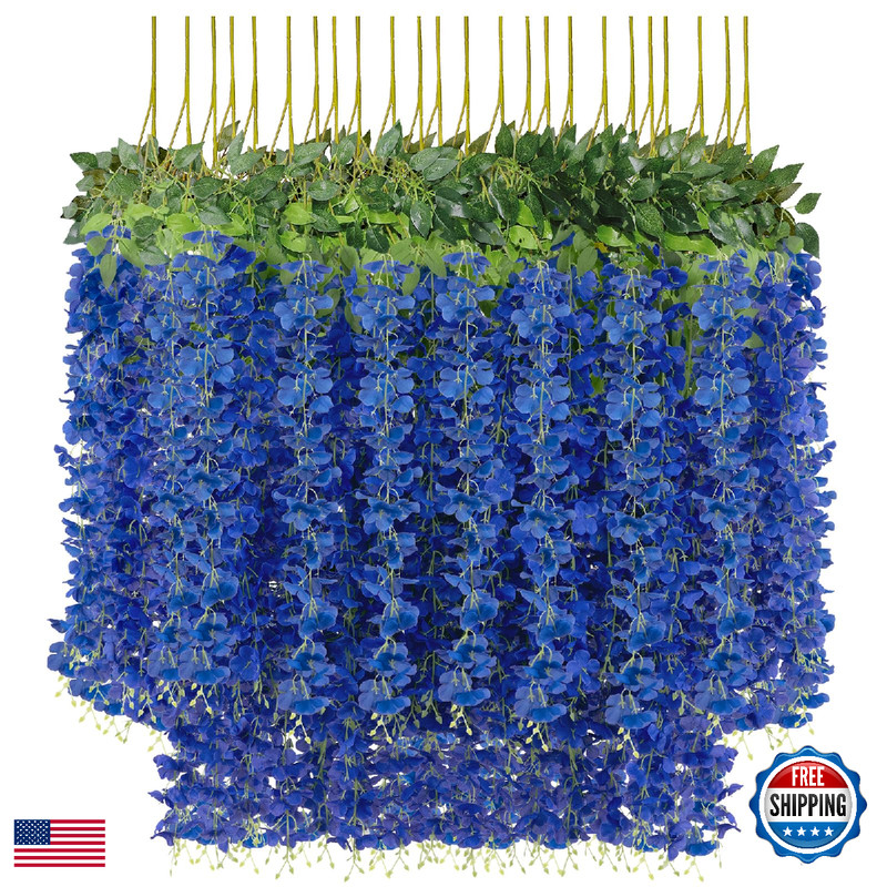 U’Artlines Uartlines 24 Pack Total 86.4 Feet Artificial Fake Wisteria Vine