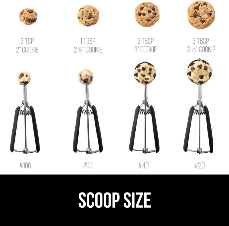 GORILLA GRIP Stainless Steel Cookie Scoop, 2 TBSP, Multipurpose 2 Black gallery