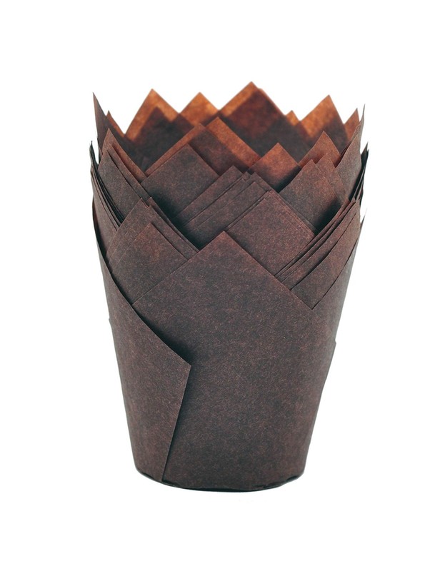 Large Muffin Greaseproof paper Baking cupcake cups 2-1/4″ x 4″ Chocolate Brow…