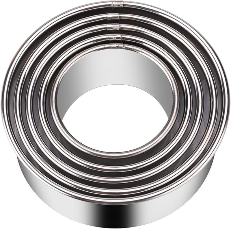 Stainless Steel Round Cookie Cutter Set - Ideal for Holidays and Celebrations gallery