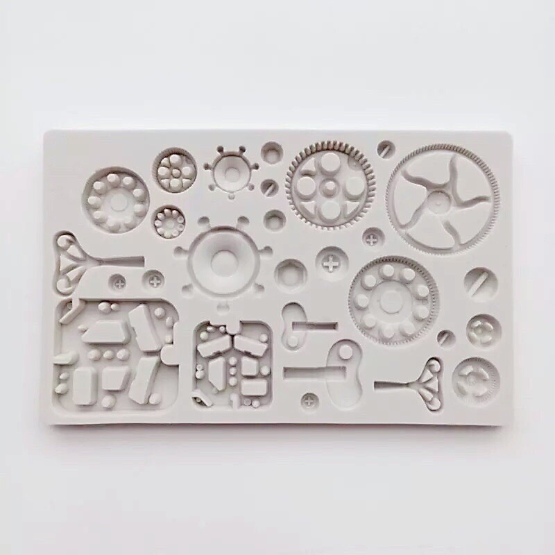 Silicone Cog Steampunk Mould Chocolate Fondant Sugarcraft Candle Soap Clay Resin