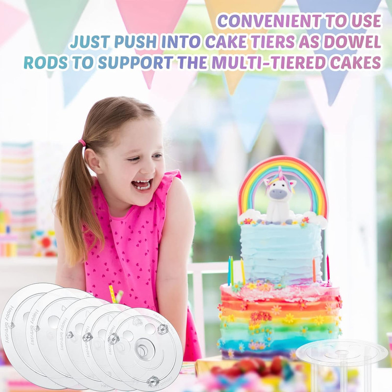 40 Pieces Plastic Cake Dowel Rods Set 20 White Cake Sticks Support Rods, 5 Cake gallery