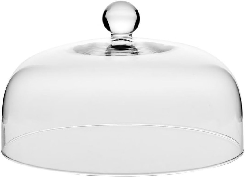 Glass – Cake Dome – with Knob – 10″ Diameter – Elegant Design – Made in Europe