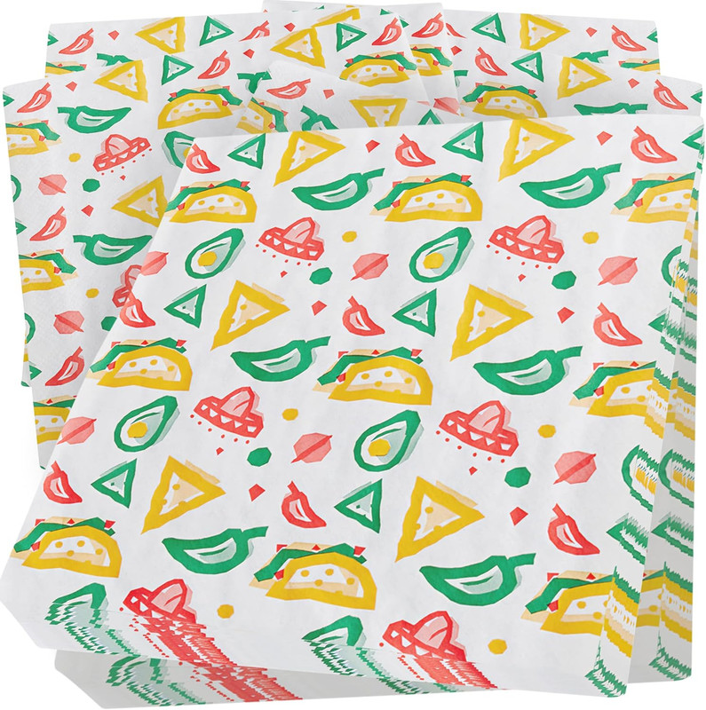 Fun, Fiesta Style 12In Deli Paper 250 Ct. Greaseproof, Microwave-Safe Mexican Th