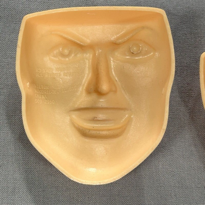 Vintage 1986 Wilton Woodridge G I Joe Face Plate Plastic Lot of 2 Fine Scratches gallery