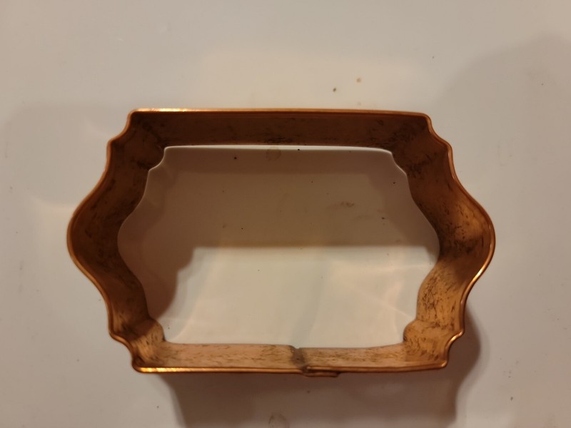 BRAMAN Heavy Copper Fancy Name Tag Design Cookie Cutter