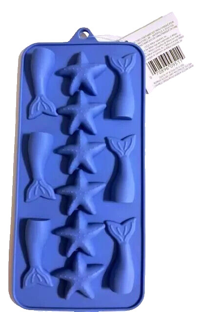 Mermaid tails and Starfish Silicone Candy Mold small 12-cav. Wilton #2115-0-0106