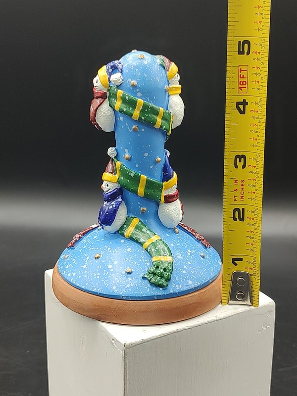 Shaker Hearth Cookie Press Snowman Scarves & Hats Christmas Winter Terra Cotta gallery