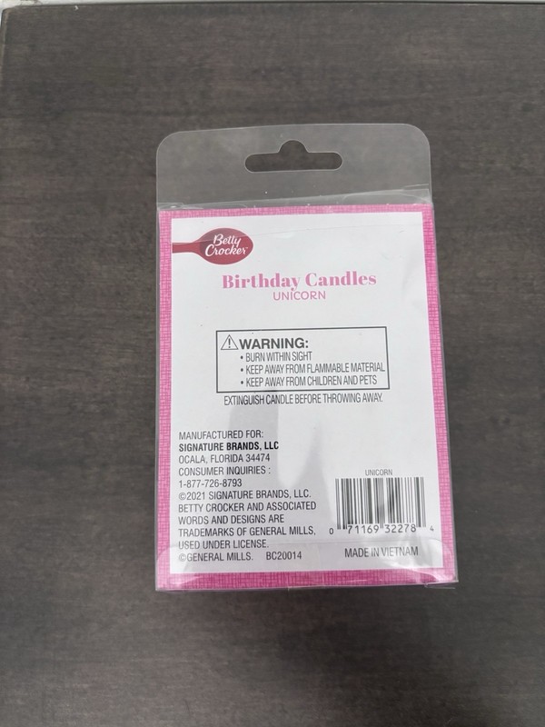 Betty Crocker Unicorn Birthday Candles Rainbow 2 Ears 1 Horn 1 Package gallery