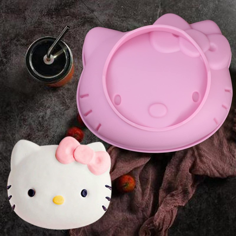 6in Cat Silicone Fondant Cake Mold Non Stick Chocolate Candy Baking Pan gallery