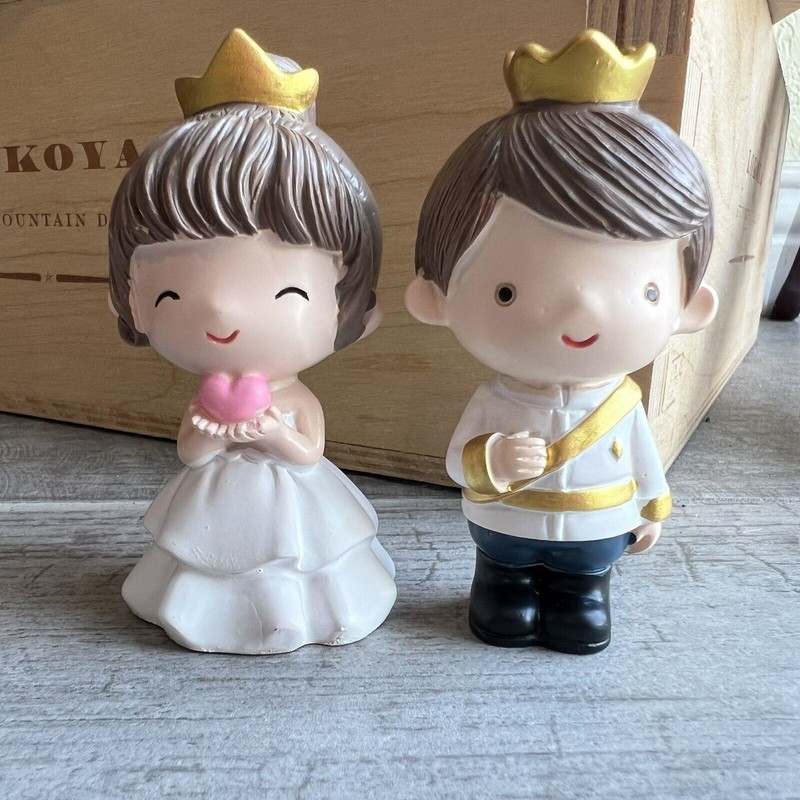 Princess & Prince Cake Decor Topper Wedding Anniversary Figurine Ornament NEW gallery