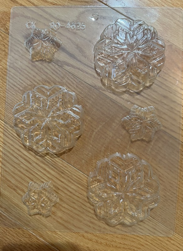 Candy Soap Molds Snowflake Star Designs Lot Of 6