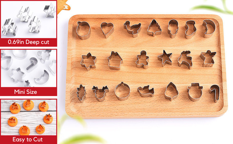 Christmas Cookie Cutters Set,20PCS Mini Christmas Cookie Cutters Stainless gallery