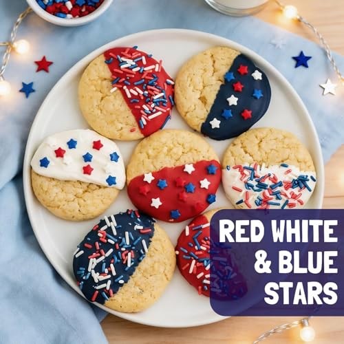 Patriotic Edible Stars | Red White and Blue Sprinkles | 4th of Patriotic Star gallery