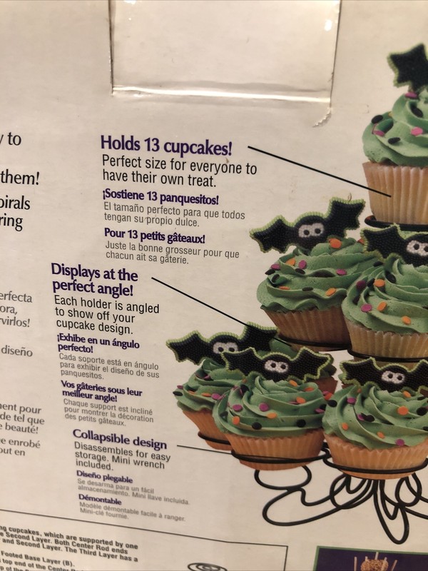 WILTON Cupcakes n More Dessert Stand Holds 13 Cupcakes Caramel Apples NIB gallery