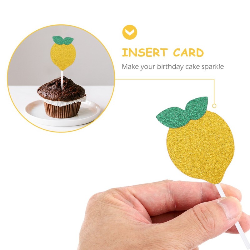 24pcs Cupcake Topper Yellow Birthday Party Decorations gallery
