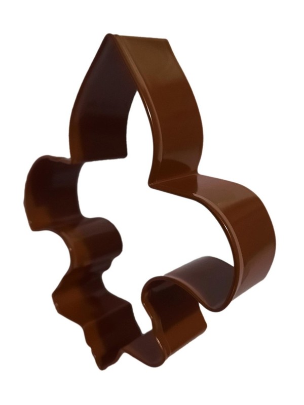 Brown Fleur De Lis 4.5" Steel Cookie Cutter R&M Mardi Gras Saints gallery