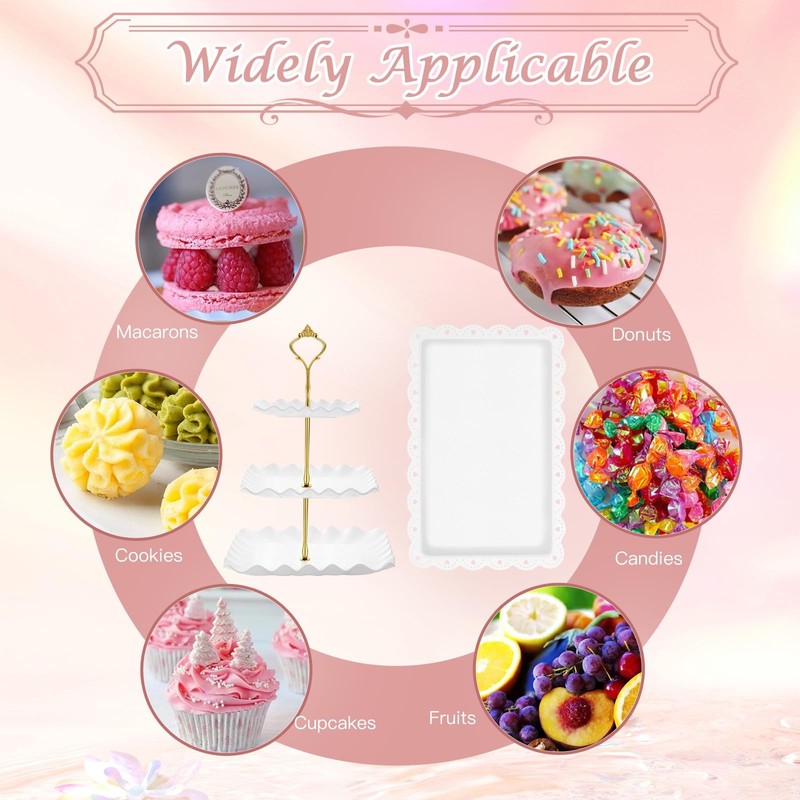 5 Pcs Dessert Table Display Set - 2 X Cupcake Stand Holder/Cup Cake Tier Towe... gallery