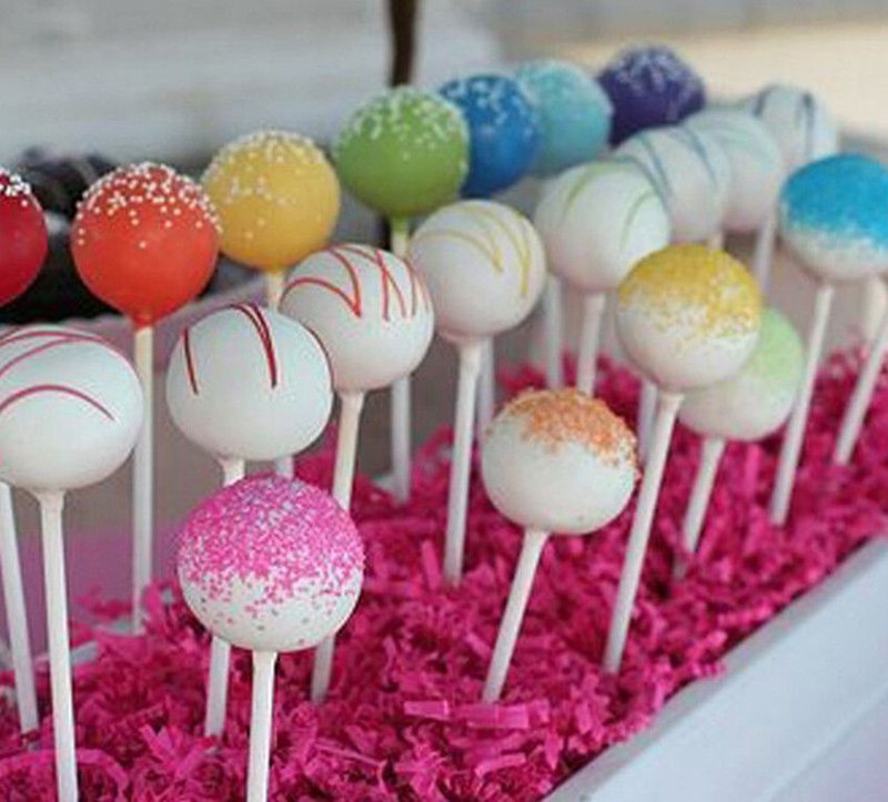80pcs Lollipop Sticks Chocolate Cake Lolly Pop Sucker Making DIY Mold Plastic 4" gallery