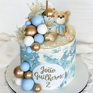 Bear Cake Toppers Bear Balls Cake Decorations with Stars Clouds Cake Toppers for gallery